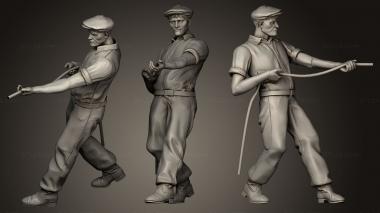 Figurines of people workers 9 3d model